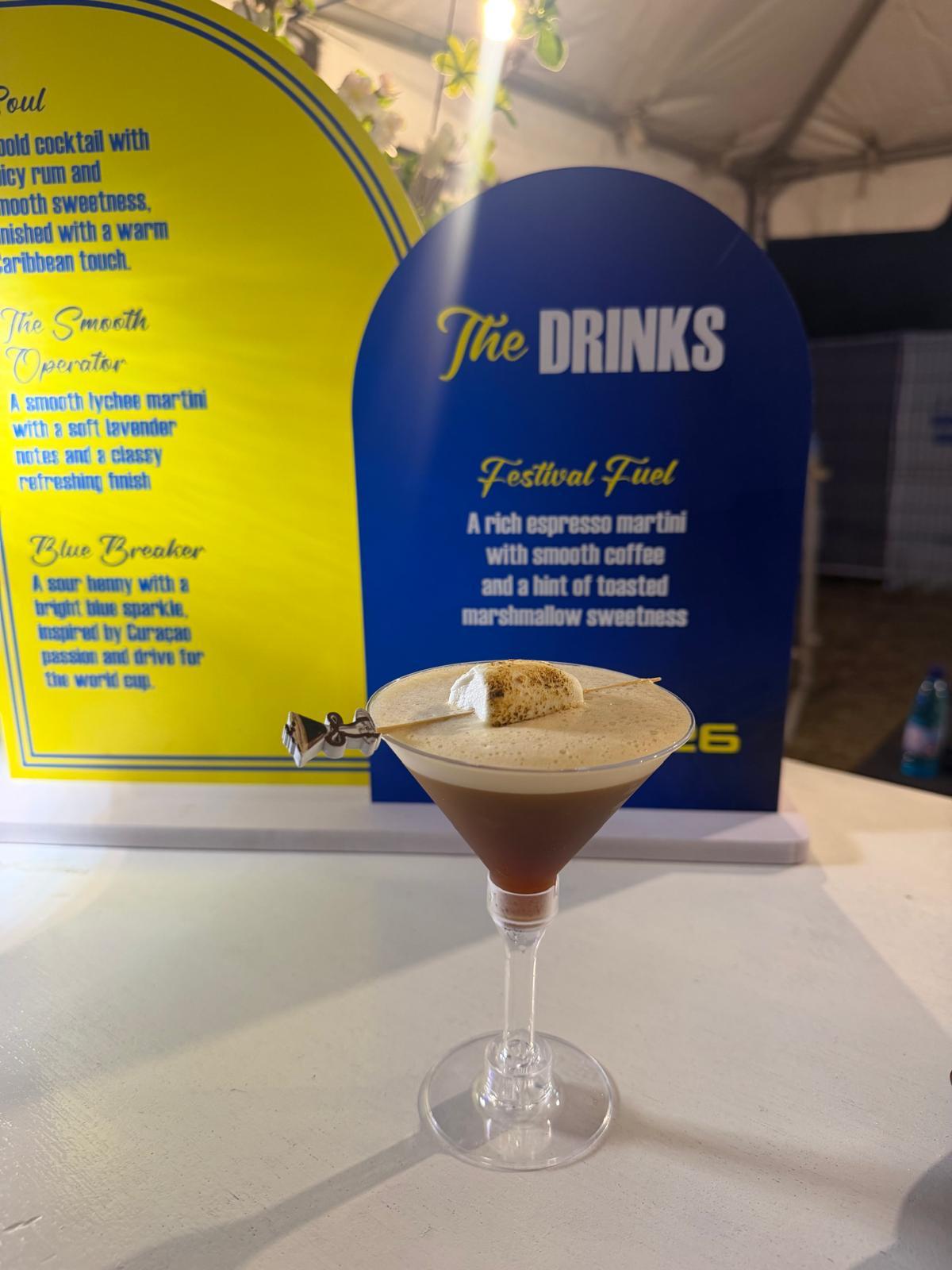 Espresso martini with toasted marshmallow at the drinks bar